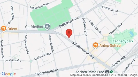 Apartments for rent i Aachen - kort over placeringen