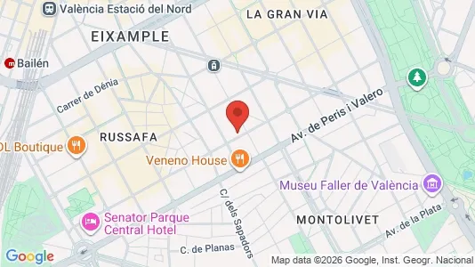 Apartments for rent i Valencia L'Eixample - kort over placeringen