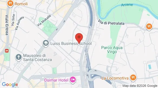 Apartments for rent i Roma Municipio II – Parioli/Nomentano - kort over placeringen