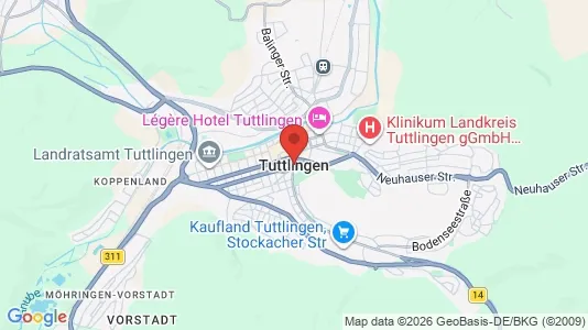 Apartments for rent i Tuttlingen - kort over placeringen