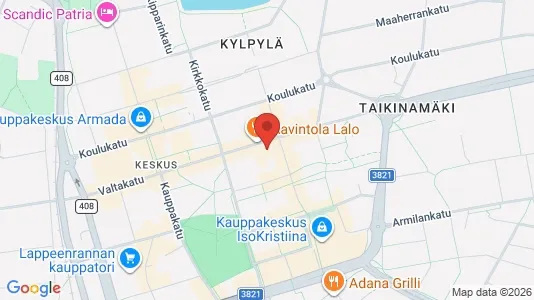Apartments for rent i Lappeenranta - kort over placeringen