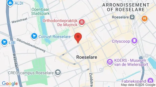 Apartments for rent i Roeselare - kort over placeringen