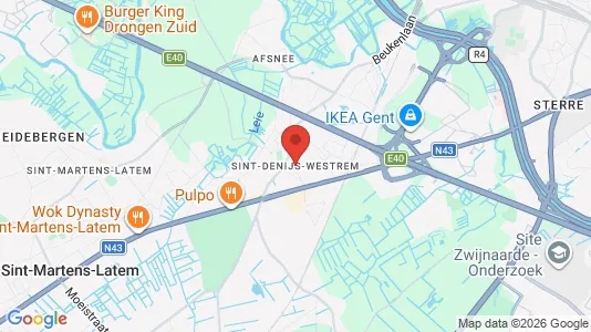 Apartments for rent i Gent Sint-Denijs-Westrem - kort over placeringen