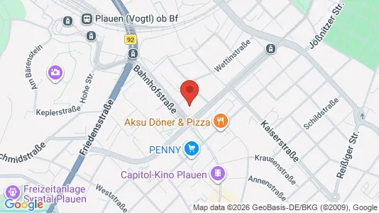 Apartments for rent i Vogtlandkreis - kort over placeringen