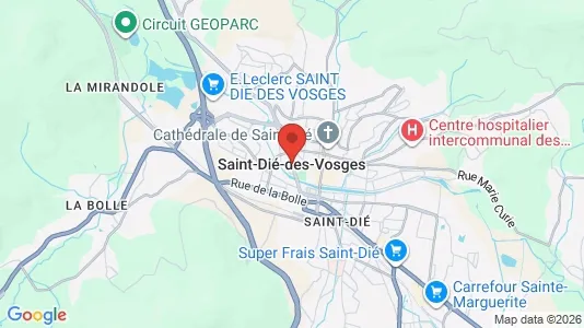 Apartments for rent i Saint-Dié-des-Vosges - kort over placeringen