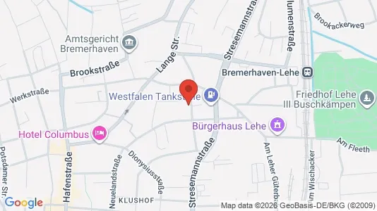 Apartments for rent i Bremerhaven - kort over placeringen