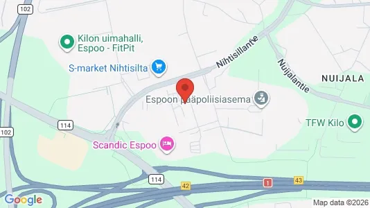 Apartments for rent i Espoo - kort over placeringen