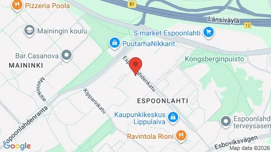 Apartments for rent i Espoo - kort over placeringen