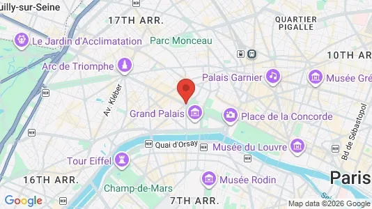 Apartments for rent i Paris 8ème arrondissement - kort over placeringen