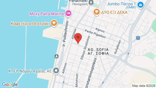 Apartments for rent i Patras - kort over placeringen