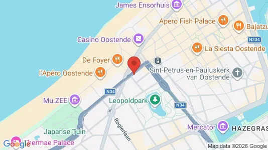 Apartments for rent i Oostende - kort over placeringen