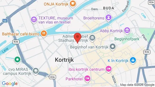 Apartments for rent i Kortrijk - kort over placeringen