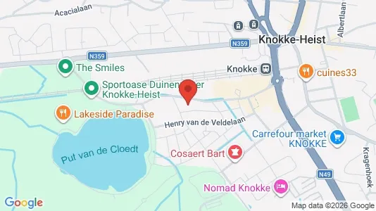 Apartments for rent i Knokke-Heist - kort over placeringen