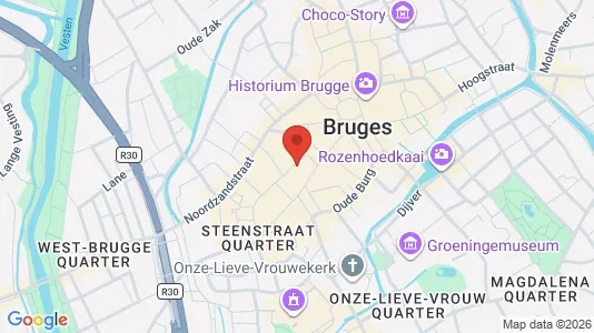 Apartments for rent i Brugge - kort over placeringen