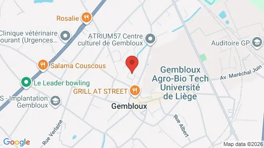 Apartments for rent i Gembloux - kort over placeringen