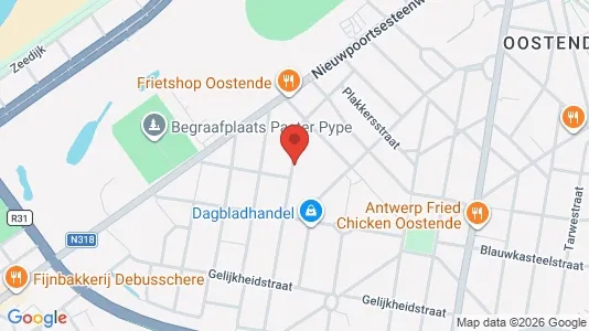 Apartments for rent i Oostende - kort over placeringen