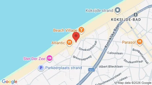 Apartments for rent i Koksijde - kort over placeringen