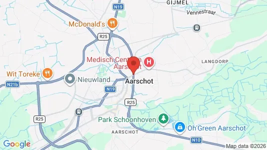 Houses for rent i Aarschot - kort over placeringen