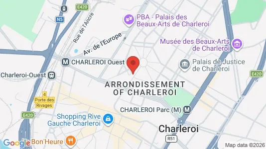 Apartments for rent i Charleroi - kort over placeringen