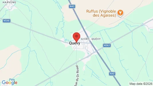 Houses for rent i Quévy - kort over placeringen