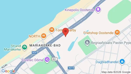 Apartments for rent i Oostende - kort over placeringen