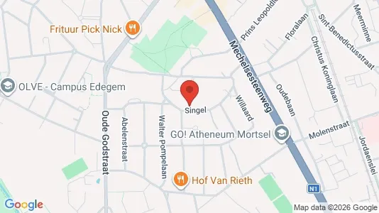 Apartments for rent i Mortsel - kort over placeringen
