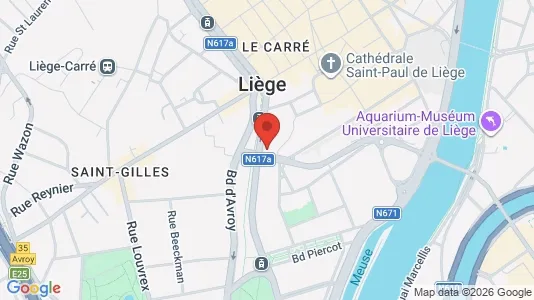 Apartments for rent i Luik - kort over placeringen