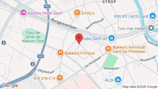 Apartments for rent i Stad Gent - kort over placeringen