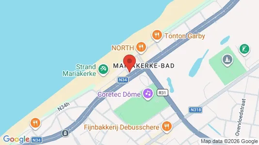 Apartments for rent i Oostende - kort over placeringen