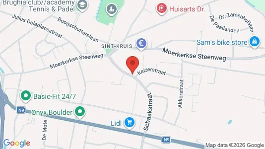 Apartments for rent i Brugge - kort over placeringen