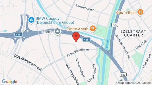Apartments for rent i Brugge - kort over placeringen