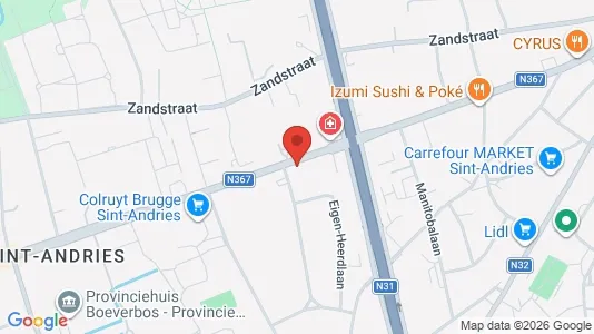 Apartments for rent i Brugge - kort over placeringen