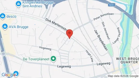 Apartments for rent i Brugge - kort over placeringen