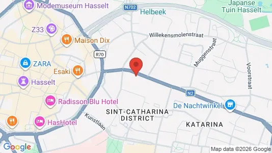 Apartments for rent i Hasselt - kort over placeringen