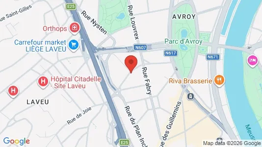 Apartments for rent i Luik - kort over placeringen