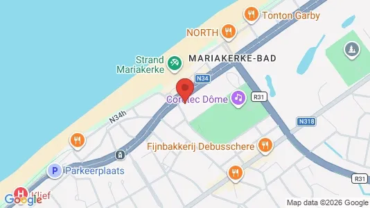 Apartments for rent i Oostende - kort over placeringen