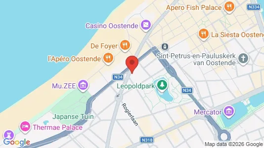 Apartments for rent i Oostende - kort over placeringen