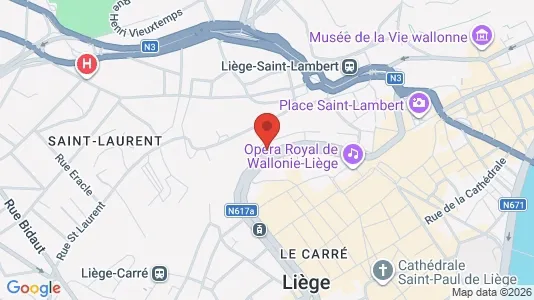 Apartments for rent i Luik - kort over placeringen