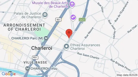 Apartments for rent i Charleroi - kort over placeringen