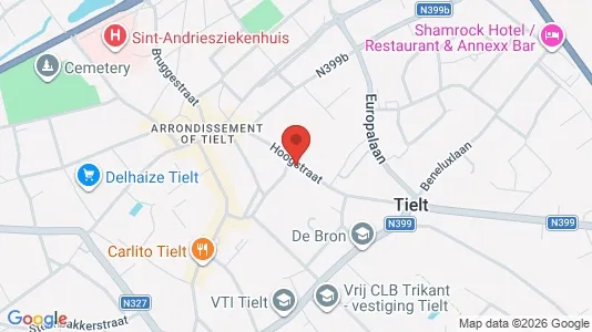 Apartments for rent i Tielt - kort over placeringen