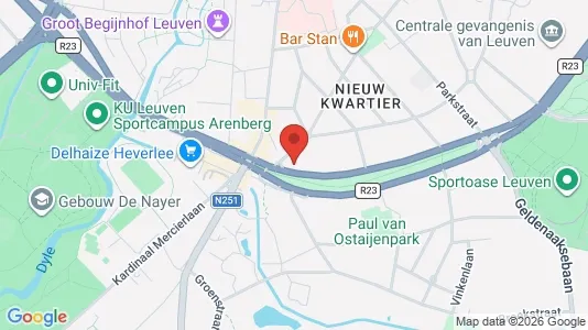 Apartments for rent i Leuven - kort over placeringen