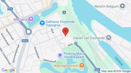 Apartments for rent i Oostende - kort over placeringen