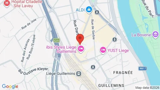Apartments for rent i Luik - kort over placeringen