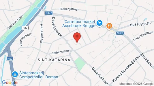 Apartments for rent i Brugge - kort over placeringen