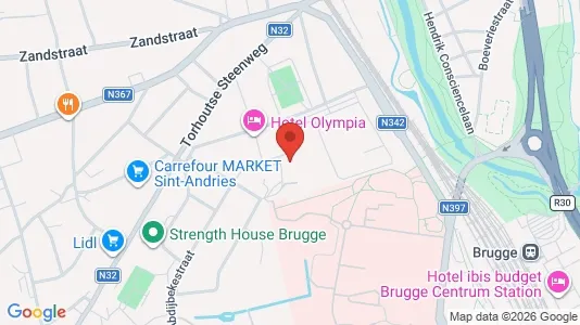Apartments for rent i Brugge - kort over placeringen