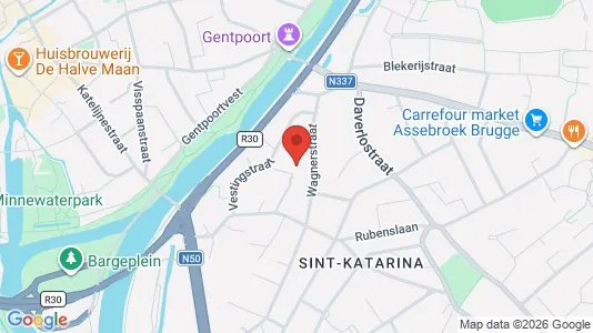 Apartments for rent i Brugge - kort over placeringen