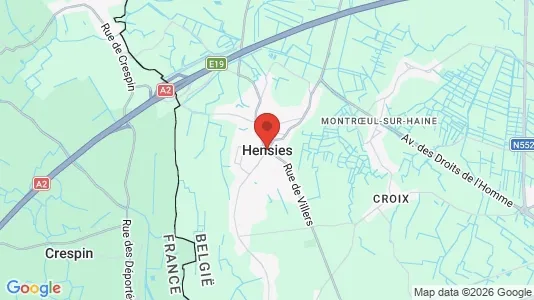 Houses for rent i Hensies - kort over placeringen