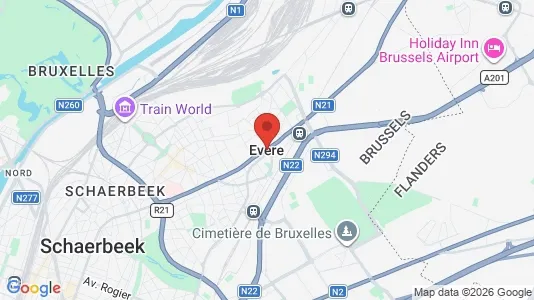 Houses for rent i Brussels Evere - kort over placeringen