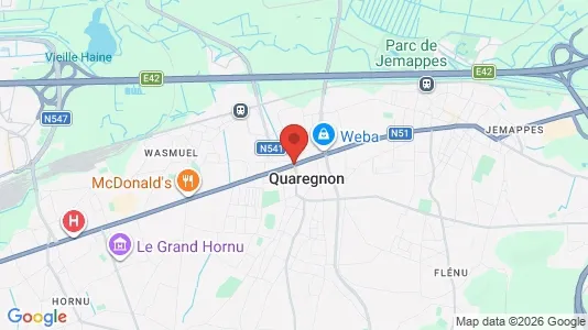 Houses for rent i Quaregnon - kort over placeringen