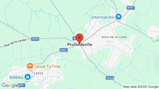 Houses for rent i Profondeville - kort over placeringen